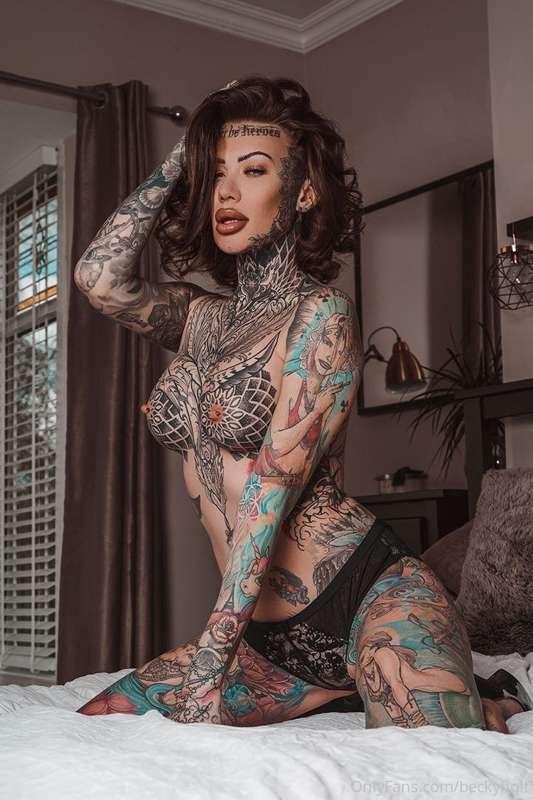 Bra off first....