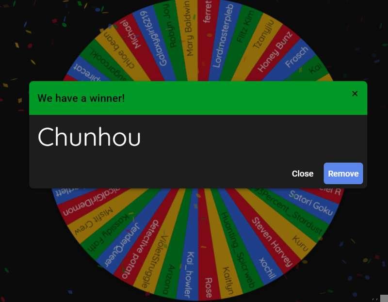 Congratulations Chunhou!