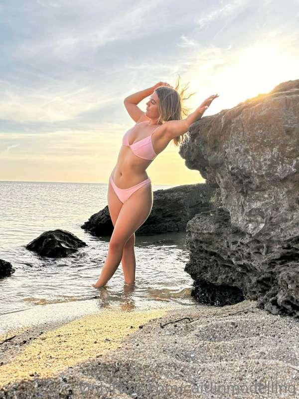 half moon bay - shoot pink bikini