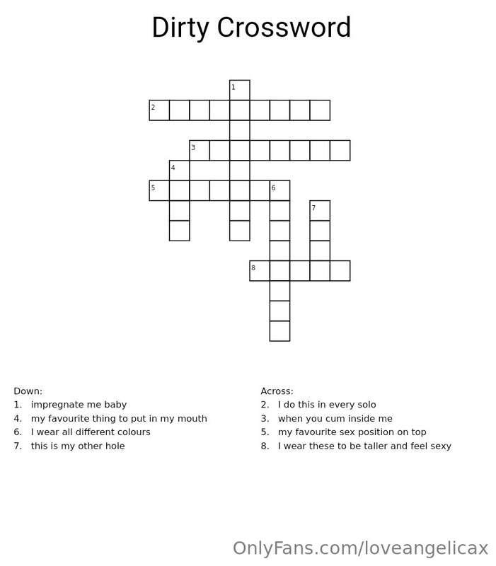 ***Brand New Game***

***Dirty Crossword Puzzle***
This Is a..