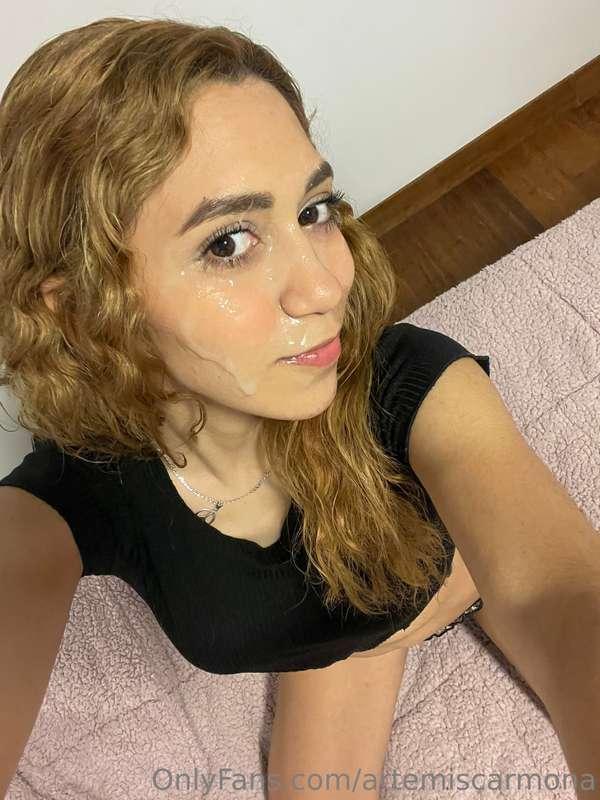 Do you like to see my innocent face full of cum?