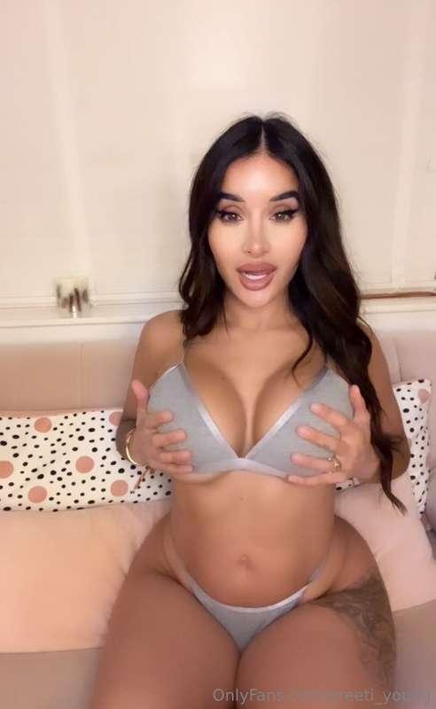 I want you to get nice & hard between these baby 