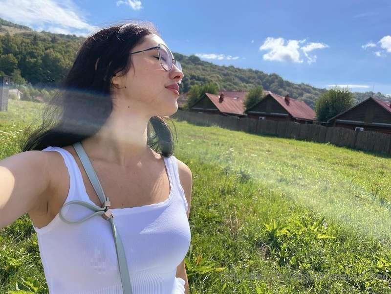 Captured a moment of pure bliss, feeling completely at ease ..