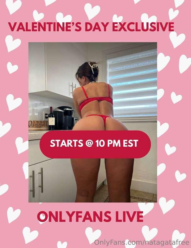 tomorrow at 10 PM EST, i'll be your valentines 😉😏
