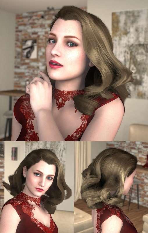 [Hairstyle] Medium length wavy hairstyle