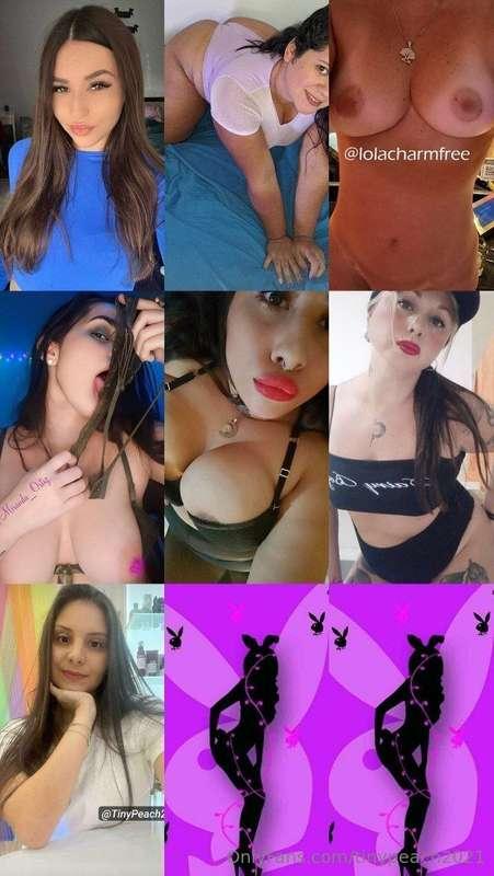 💙 @CynthiaWhite  
🪷 @lotussweets 🪷
🍒🍓 @LOLACHARMFREE 🍒🍓

⚠️💦..