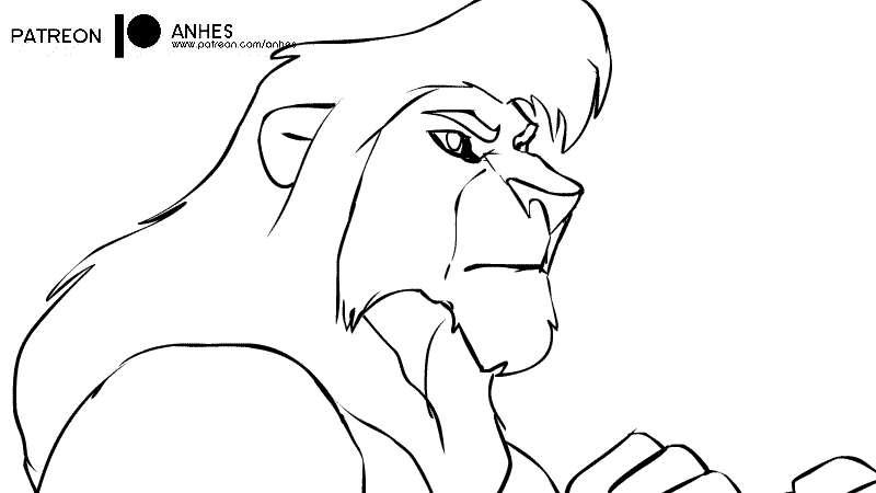 Kovu attack (animation test)