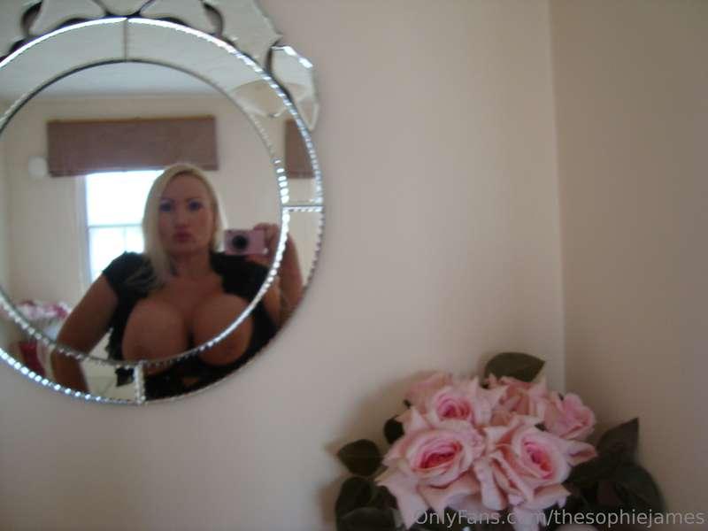 My very 1st mirror selfie's tits and pussy out ;)