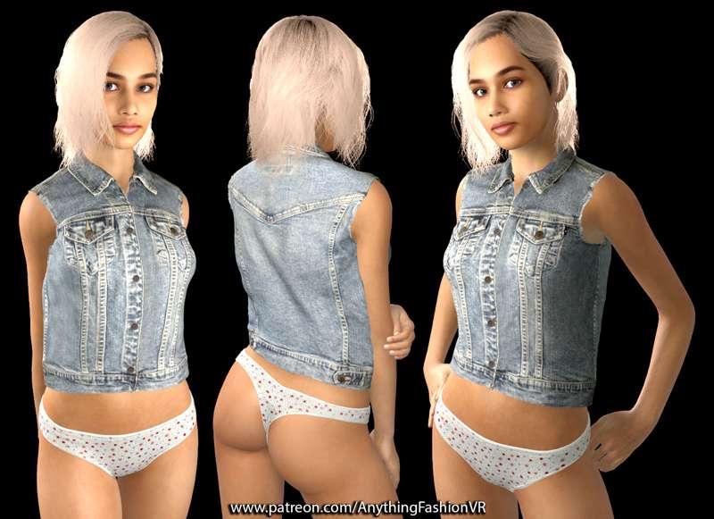 Sleeveless Denim Top