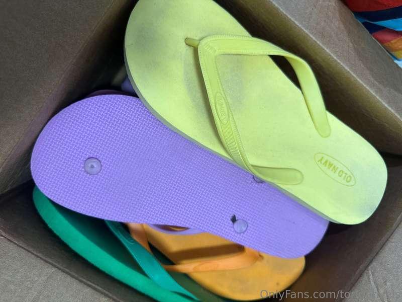 Found an entire box of my high school used foam old navy fli..