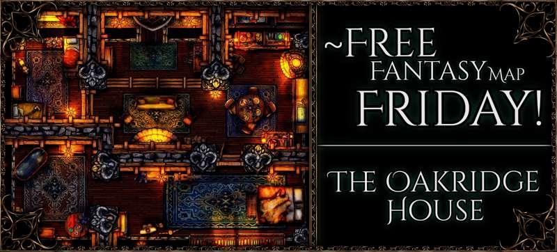 {Free Fantasy Map Friday!}{The Oakridge House} 40x30