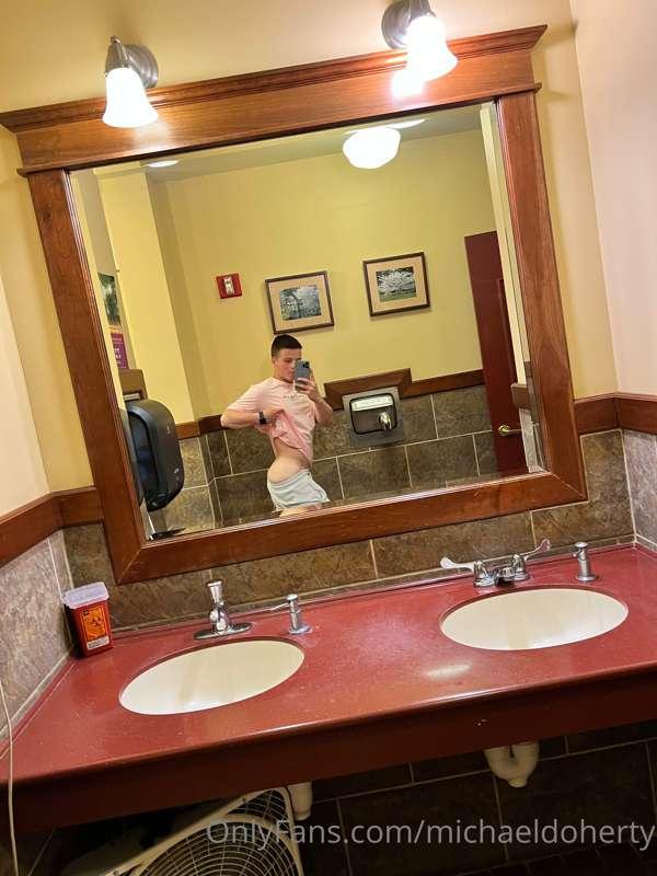 Took this in a public bathroom and someone walked in right a..
