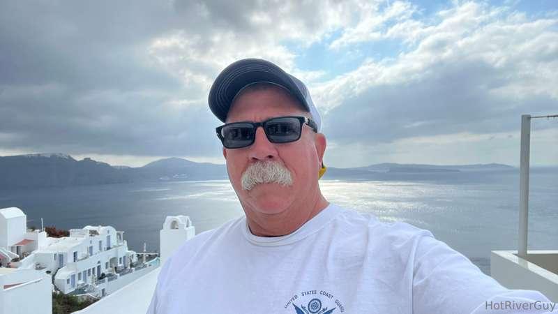 Papa in Santorini Greece.