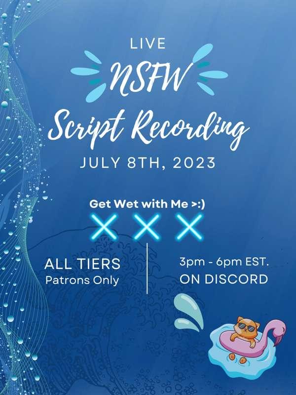 Get Wet with Me THIS Saturday 😈 [Live Stream] [Script Recording] [NSFW] [All Tiers / Patrons Only] [Discord]