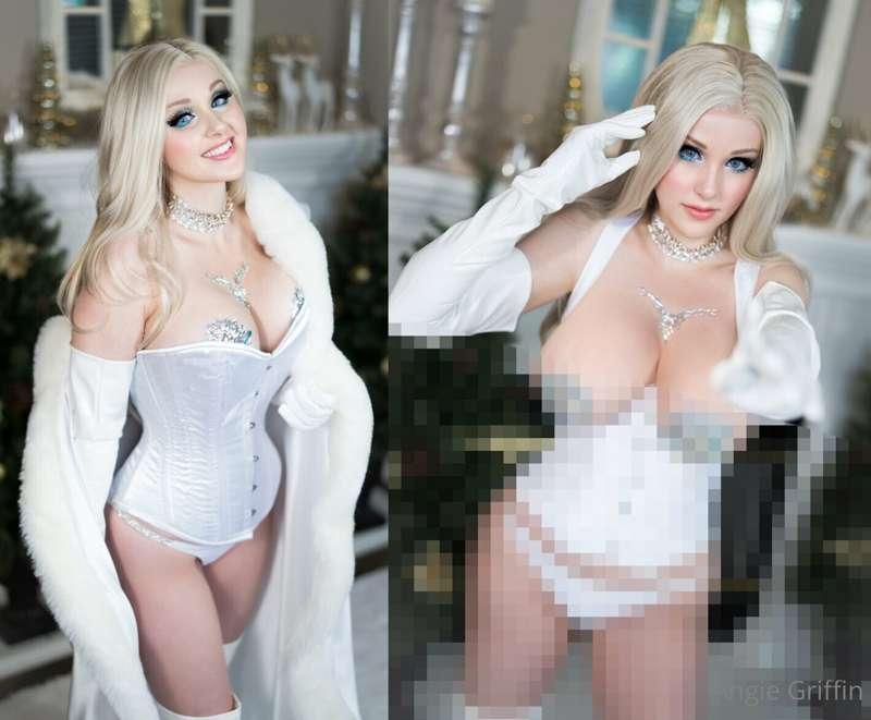 Emma Frost cosplay with diamond nipples PHOTOSET & VIDEO!!  ..