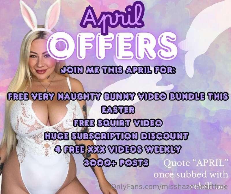 🐣ＡＰＲＩＬ ＯＦＦＥＲＳ🐣🐰𝙁𝙍𝙀𝙀 𝙑𝙀𝙍𝙔 𝙉𝘼𝙐𝙂𝙃𝙏𝙔 𝘽𝙐𝙉𝙉𝙔 𝙑𝙄𝘿𝙀𝙊 𝘽𝙐𝙉𝘿𝙇𝙀 𝙏𝙃𝙄𝙎 𝙀𝘼𝙎..
