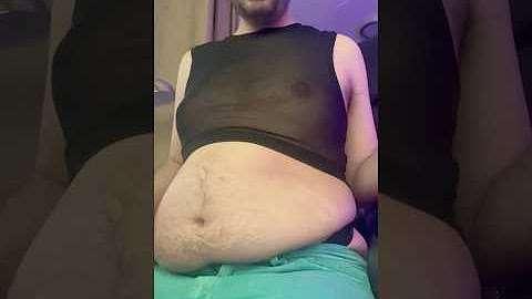 Belly inflation spell and fat play in tight old clothes - Playlist