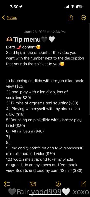 Uploading a new tip menu🖤🤍 will be working to add more but f..