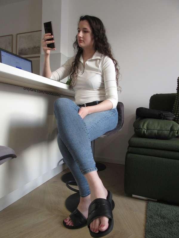 I'm busy, but you may look at my feet