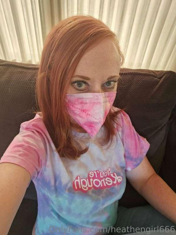 Being sick can't keep me from being color coordinated.