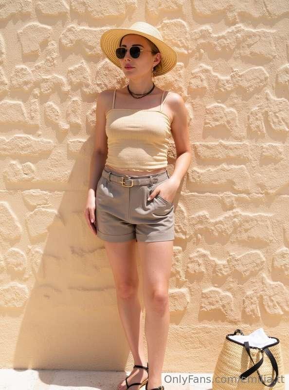 Sun on my skin, soft fabrics on curves, and dreams of distan..