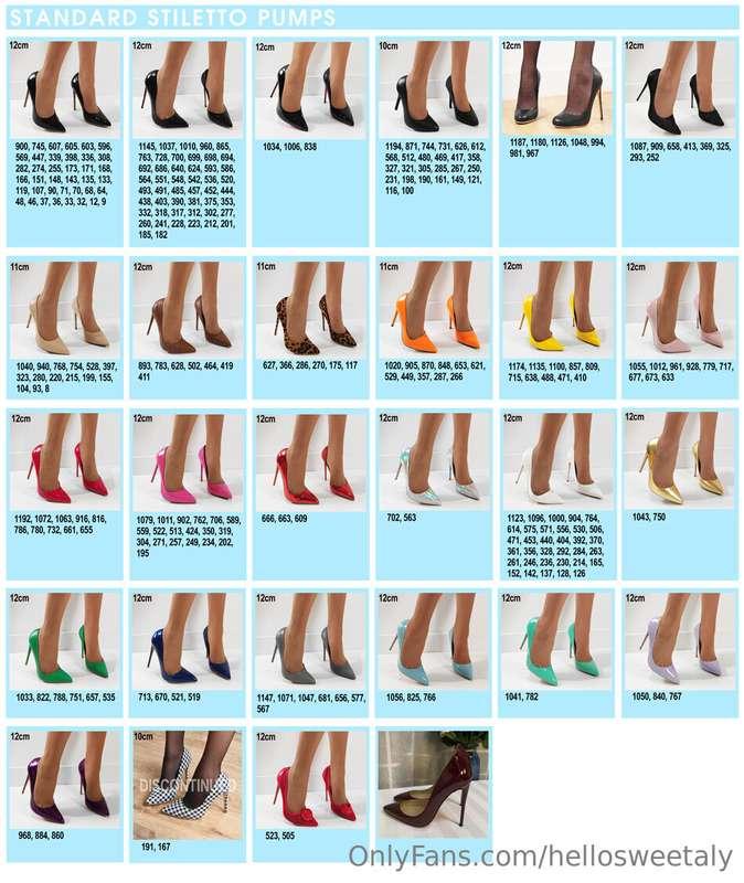Also, every pair of shoes used in the 1200 sets with their c..