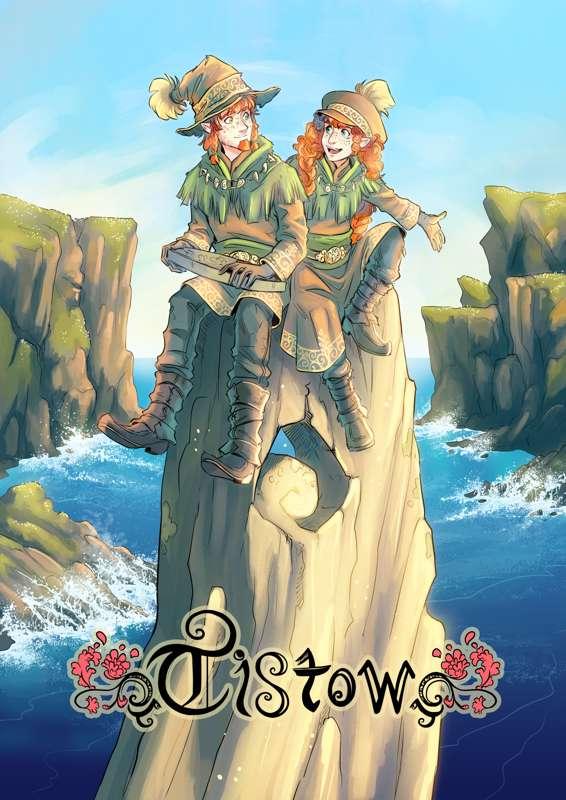 Tistow - two headed raven and tall stones