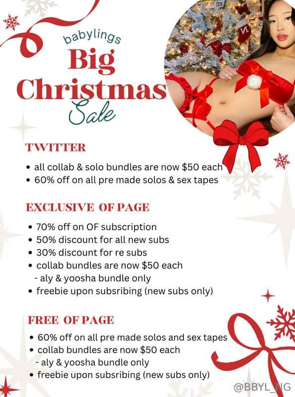 ***BIG CHRISTAMS SALE***
currently running a large sale on b..