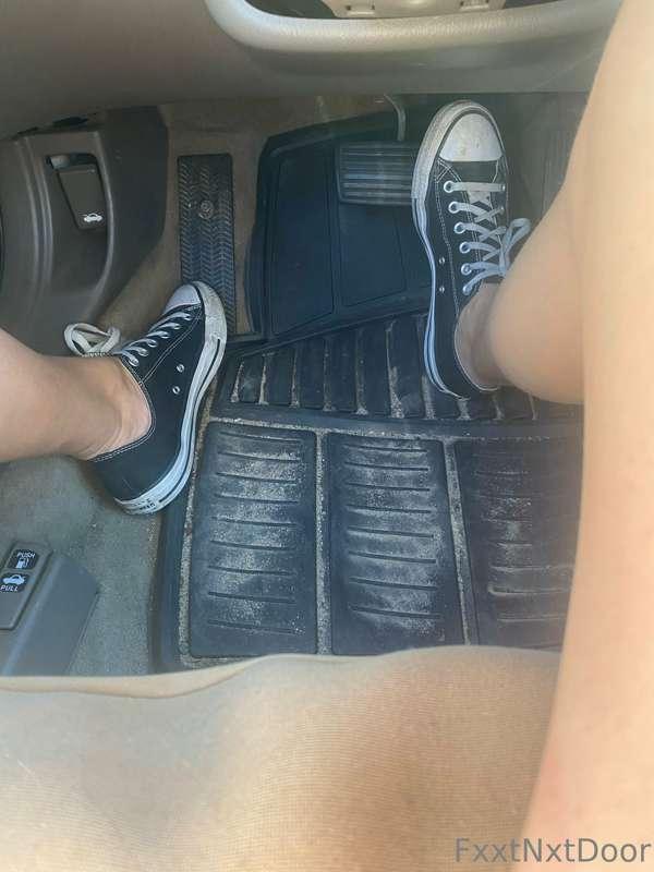 Driving home from the gym, my feet are so sweaty in these sh..