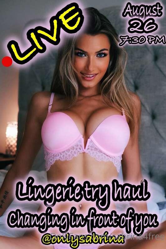 Hey babes don't forget me tomorrow at 7:30 Eastern Daylight ..