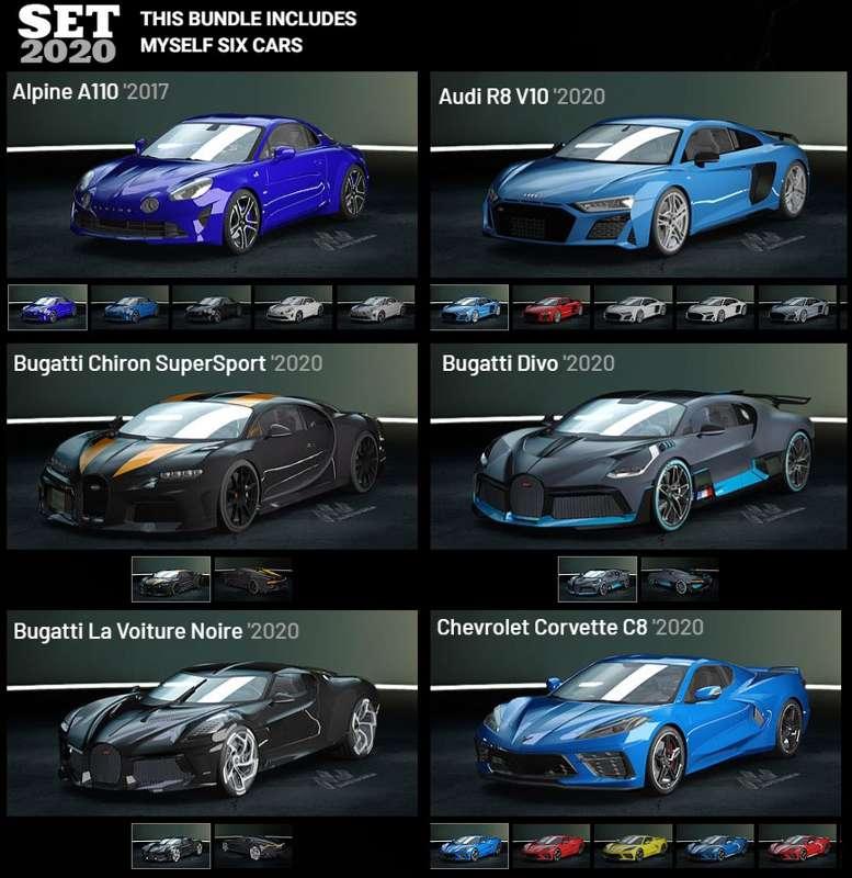 Assetto Corsa SET HYPERCARS 2020 / DOWNLOAD