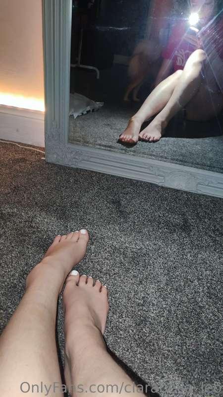 What size are my feet? 
Guess right and I'll send you a vide..