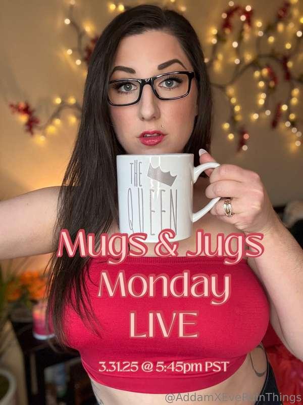 Mugs & Jugs Monday will be LIVE tomorrow! 3.31.25SFW version..
