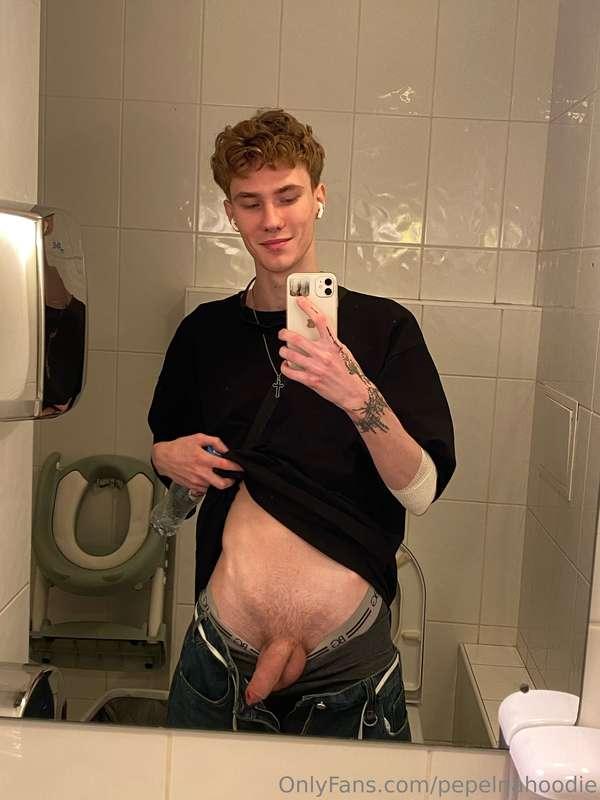 having fun in the toilet!  (there's nothing wrong with my ar..