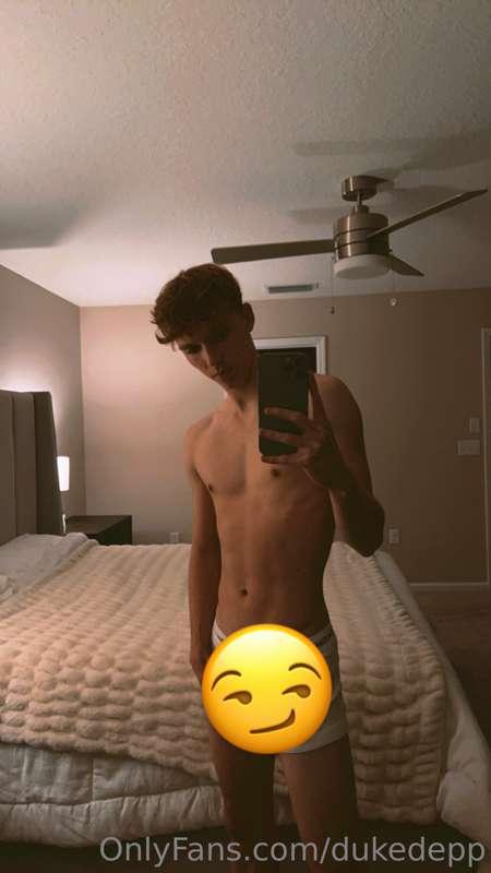 grabbing my dick + showing off my print and bulge in ONLY my..