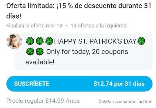 ONLY 13 COUPONS LEFT! 🍀

Enjoy ALL the content you love comp..