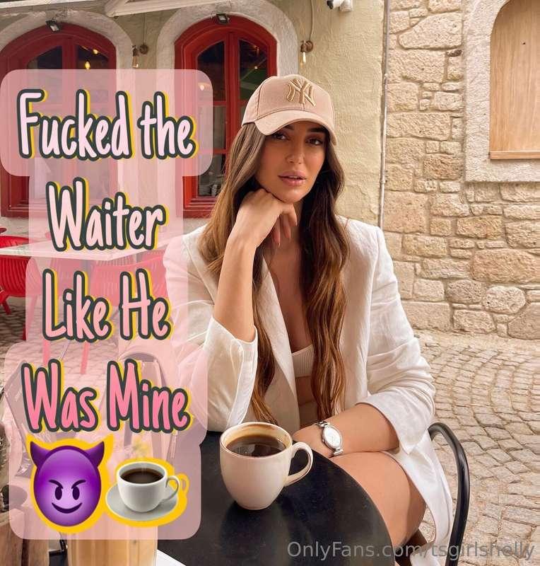 Fucked the Waiter Like He Was Mine😈☕️He thought he was just ..