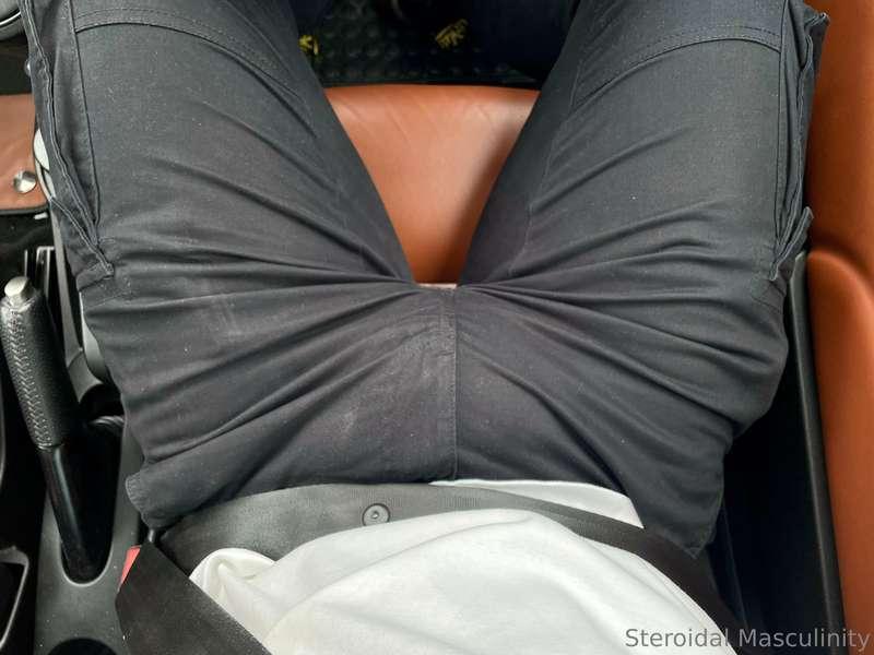 This is what my giant bull balls look like when stuffed into..