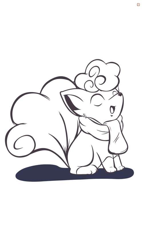 Shiny Alolan Vulpix Colouring Sheet