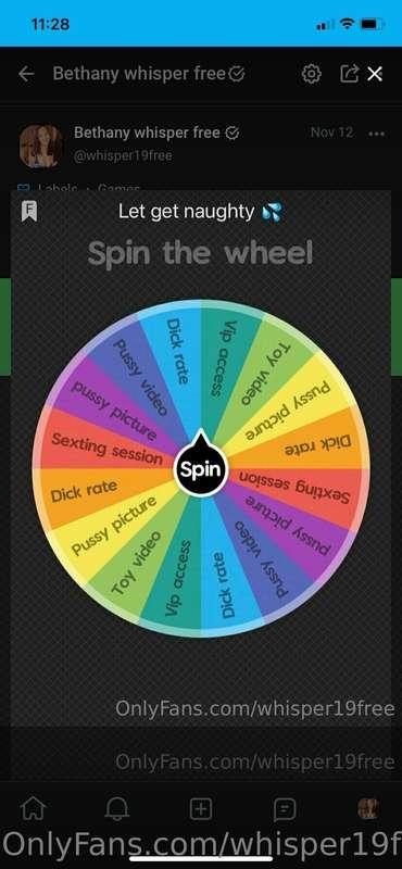 $5 to spin 🥳🤸🏽‍♀️