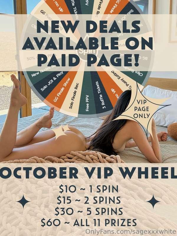 💫 NEW OCTOBER VIP PRIZE WHEEL 💫Join my VIP page @sagewhitexx..