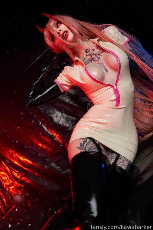 Prepared for you MORE outfits with latex! Gonna shoot it in the autumn and during winter time
Are you ready for hottest cosplays from me? &lt;3
#latex #power #cosplay #cosplaygirl #chainsawman #egirl #bigboobs #boobs #oil #ass #bigass #latexcosplay