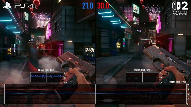 Bonus Material: Cyberpunk 2077 Switch 2 vs PS4 Frame Rate Test