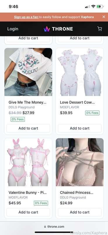 I really really want these two moeflavor sets 😩🥺 I just got a wig that would go PERF with them! 🩷🩷🩷

Link: https://throne.com/xaphoraonfansly/wishlist