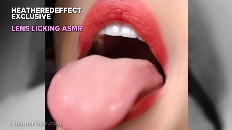 November Lens Licking with a red lip