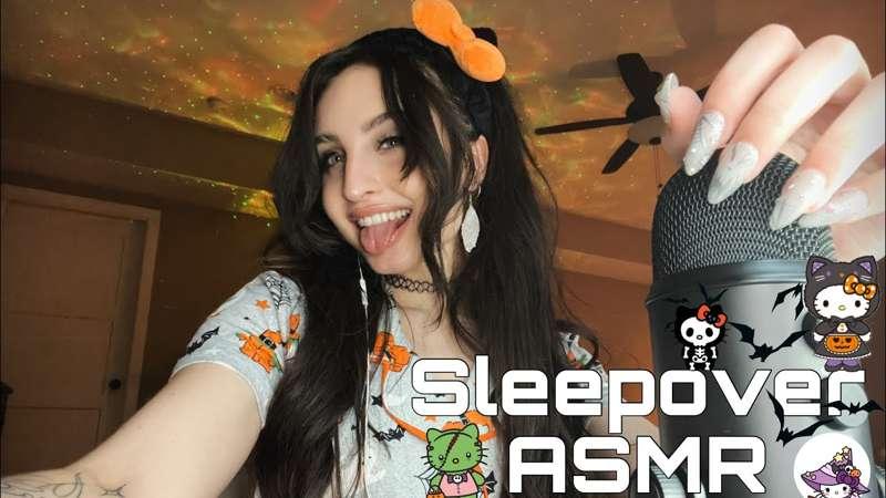 Patreon Exclusive: Sleepover ASMR Vibes ( Mic Scratching, Peace & Chaos, Purring, Mouth Sounds, Nail Tapping )