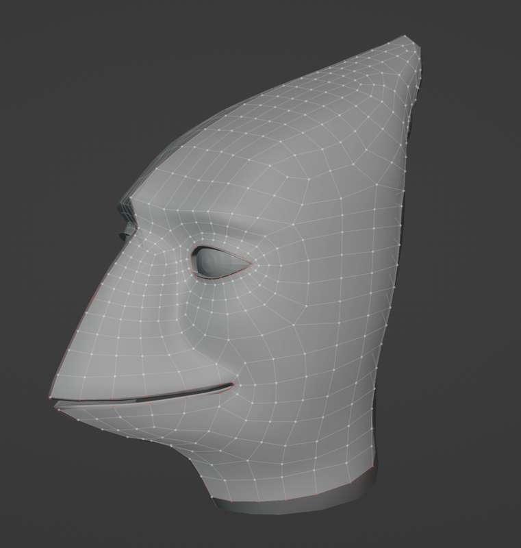 Pulsar Head Retopo WIP