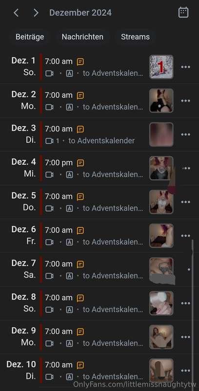 Oh Baby ich freue mich so sehr auf den Adventskalender und e..