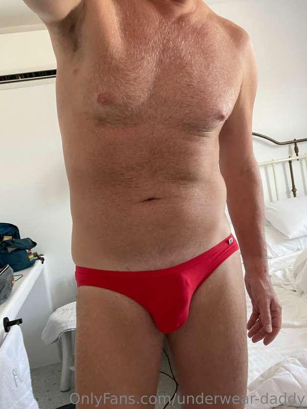 Red Aussie bums. Got a tan line from some beach time.