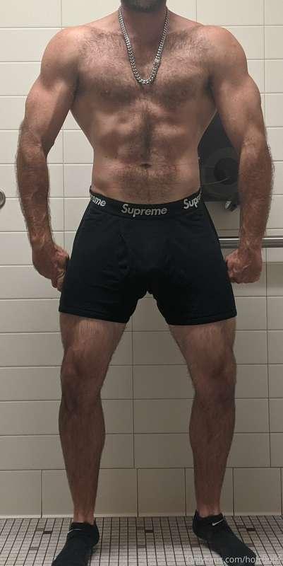 A little locker room posing.